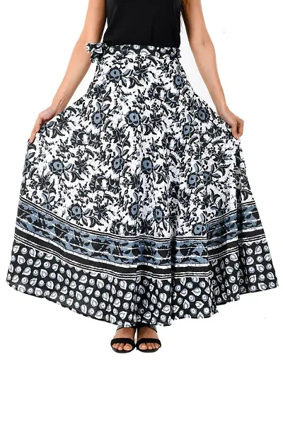 Trendy Cotton Printed Wrap Around Skirt For Women