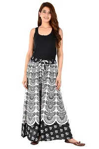 Stunning Black Cotton Printed Palazzo For Women-thumb4