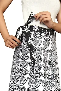 Rangun Black  Color Cotton Printed Wrap Around Skirt-thumb4