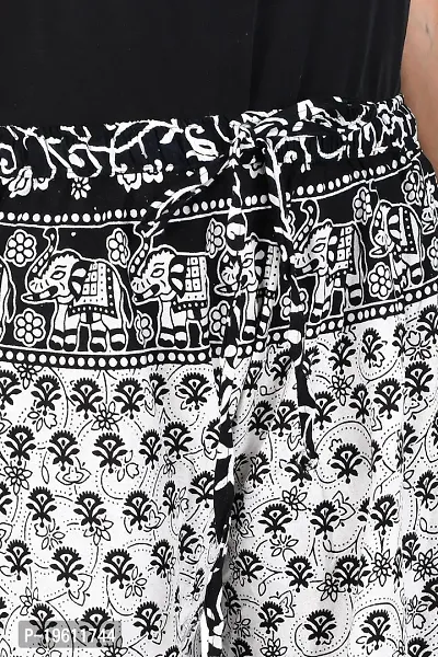 Stunning Black Cotton Printed Palazzo For Women-thumb4