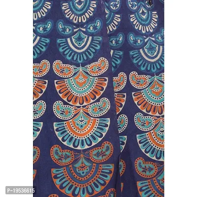 Rangun Blue  Color Cotton Printed Wrap Around Skirt-thumb5