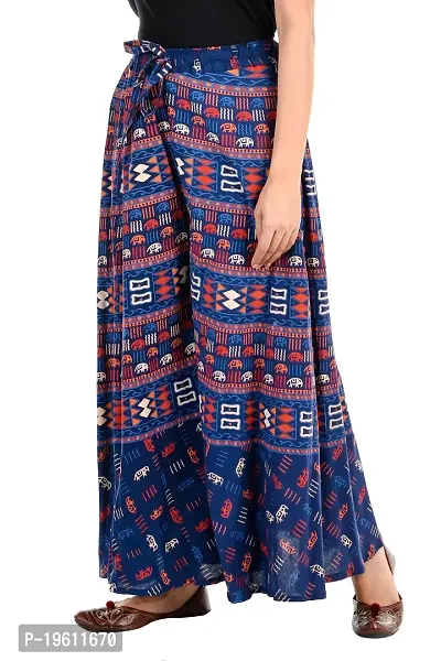 Stunning Blue Cotton Printed Palazzo For Women-thumb3