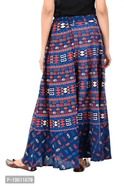 Stunning Blue Cotton Printed Palazzo For Women-thumb2