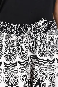 Stunning Black Cotton Printed Palazzo For Women-thumb3