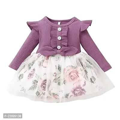 Stylish Cotton Blend Frocks For Girls-thumb0