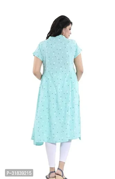 Rayon Star Print Breast Feeding Maternity Kurta for Women-thumb3