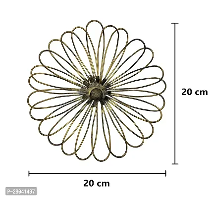 Hand-painted Flower Metal Wall Art for Living room and Home Decoration (Pack of 3)-thumb2