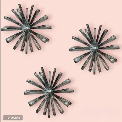 Flower Metal Wall Art for Living room, Office  Home Decoration (Pack of 3 Pcs)-thumb0