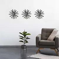 Flower Metal Wall Art for Living room, Office  Home Decoration (Pack of 3 Pcs)-thumb3