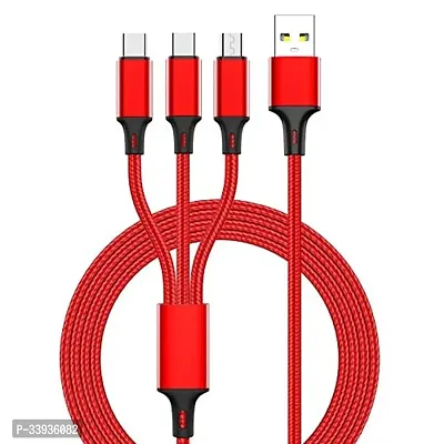 1.2 Mtr 3 in 1 Charging Cable with Long Life-thumb0