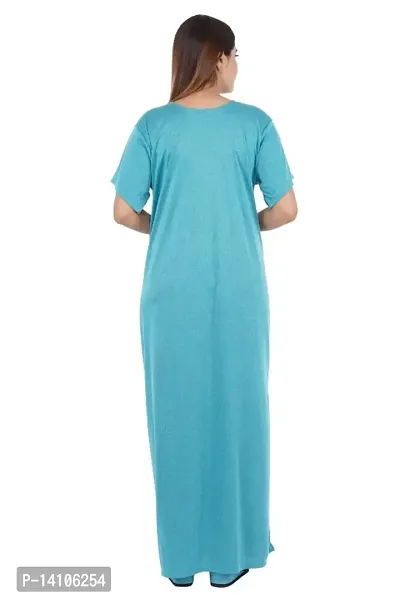 Women Solid Nightwear Nighty-thumb4