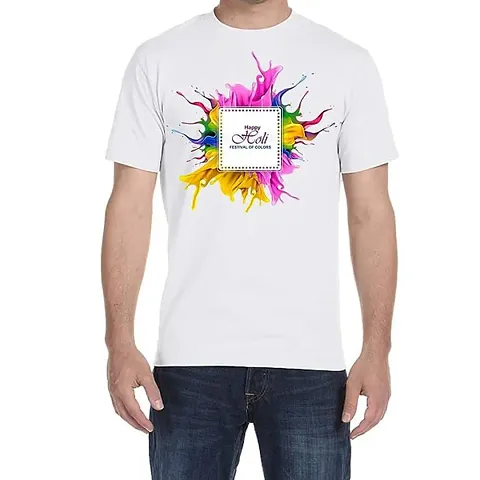 BANDHAN Holi T-Shirt Happy Holi Colorful Printed T-Shirt for Men and Women, HL-A-1