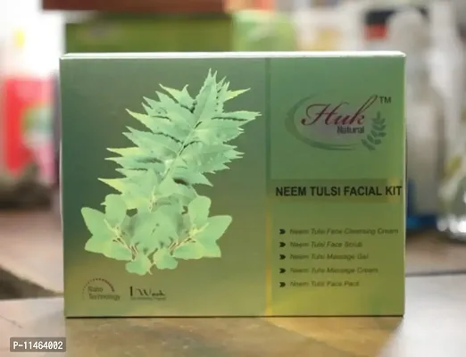 Huk Natural Neem Tulsi Facial Kit with Geranium Oil  Lavender Oil Pack 5