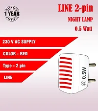 IMPERIAL TECHNOCART Small Line Type 2 Pin Night Lamp 0.5 Watt Plug  Play Bulb for Bedroom, Living Room, Zero Watt Light Direct Socket Night Lamp (Red- Pack of 4)-thumb3