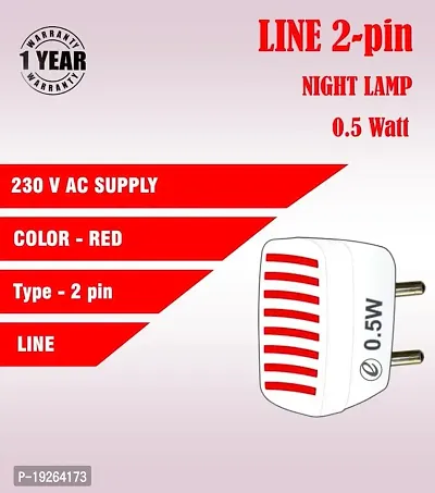 IMPERIAL TECHNOCART Small Line Type 2 Pin Night Lamp 0.5 Watt Plug  Play Bulb for Bedroom, Living Room, Zero Watt Light Direct Socket Night Lamp (Red- Pack of 4)-thumb4