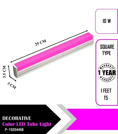 IMPERIAL TECHNOCART T5 10W 1 Feet Color Tube Light Straight Linear Batten,Home Decorative Colour Lights For Wall  Ceiling Pack of 2 (Blue-1,Pink-1)-thumb2