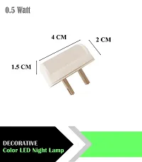 IMPERIAL TECHNOCART Small Mini Tube Type 2 Pin Night Lamp 0.5 Watt Plug  Play Bulb for Bedroom, Living Room, Zero Watt Light Direct Socket Night Lamp (Green- Pack of 4)-thumb2