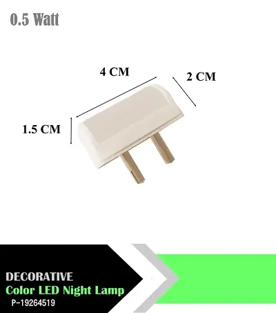 IMPERIAL TECHNOCART Small Mini Tube Type 2 Pin Night Lamp 0.5 Watt Plug  Play Bulb for Bedroom, Living Room, Zero Watt Light Direct Socket Night Lamp (Green- Pack of 4)-thumb3