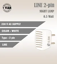 IMPERIAL TECHNOCART Small Line Type 2 Pin Night Lamp 0.5 Watt Plug  Play Bulb for Bedroom, Living Room, Zero Watt Light Direct Socket Night Lamp (White- Pack of 2)-thumb3
