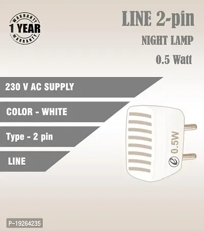 IMPERIAL TECHNOCART Small Line Type 2 Pin Night Lamp 0.5 Watt Plug  Play Bulb for Bedroom, Living Room, Zero Watt Light Direct Socket Night Lamp (White- Pack of 2)-thumb4