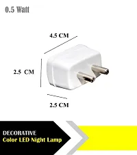IMPERIAL TECHNOCART Small Square Type 2 Pin Night Lamp 0.5 Watt Plug  Play Bulb for Bedroom, Living Room, Zero Watt Light Direct Socket Night Lamp (Yellow- Pack of 2)-thumb2