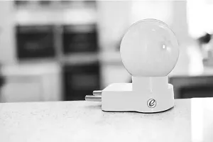 IMPERIAL TECHNOCART Small Round Type 2 Pin Night Lamp 0.5 Watt Plug  Play Bulb for Bedroom, Living Room, Zero Watt Light Direct Socket Night Lamp (White- Pack of 2)-thumb1
