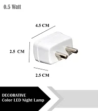 IMPERIAL TECHNOCART Small Square Type 2 Pin Night Lamp 0.5 Watt Plug  Play Bulb for Bedroom, Living Room, Zero Watt Light Direct Socket Night Lamp (White- Pack of 4)-thumb2