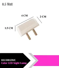 IMPERIAL TECHNOCART Small Mini Tube Type 2 Pin Night Lamp 0.5 Watt Plug  Play Bulb for Bedroom, Living Room, Zero Watt Light Direct Socket Night Lamp (Pink- Pack of 4)-thumb2