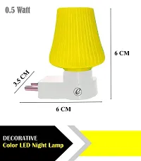 IMPERIAL TECHNOCART Small Umbrella Type 2 Pin Night Lamp 0.5 Watt Plug  Play Bulb for Bedroom, Living Room, Zero Watt Light Direct Socket Night Lamp (Yellow- Pack of 4)-thumb2