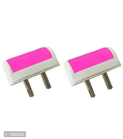 IMPERIAL TECHNOCART Small Mini Tube Type 2 Pin Night Lamp 0.5 Watt Plug  Play Bulb for Bedroom, Living Room, Zero Watt Light Direct Socket Night Lamp (Pink- Pack of 2)-thumb0