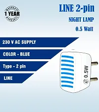 IMPERIAL TECHNOCART Small Line Type 2 Pin Night Lamp 0.5 Watt Plug  Play Bulb for Bedroom, Living Room, Zero Watt Light Direct Socket Night Lamp (Blue- Pack of 2)-thumb3