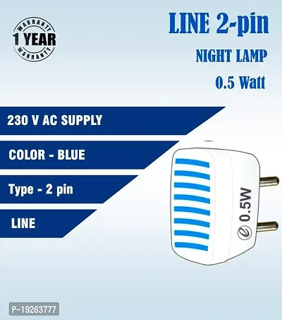 IMPERIAL TECHNOCART Small Line Type 2 Pin Night Lamp 0.5 Watt Plug  Play Bulb for Bedroom, Living Room, Zero Watt Light Direct Socket Night Lamp (Blue- Pack of 2)-thumb4