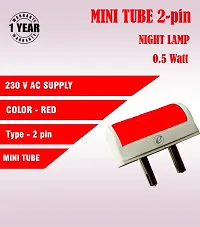 IMPERIAL TECHNOCART Small Mini Tube Type 2 Pin Night Lamp 0.5 Watt Plug  Play Bulb for Bedroom, Living Room, Zero Watt Light Direct Socket Night Lamp (Red- Pack of 6)-thumb3