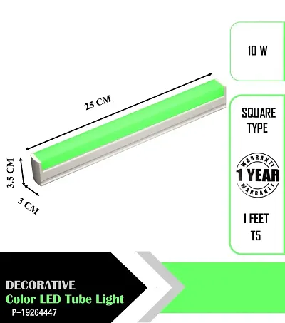 IMPERIAL TECHNOCART T5 10W 1 Feet Color Tube Light Straight Linear Batten,Home Decorative Colour Lights For Wall  Ceiling Pack of 2 (Green-1,Orange-1)-thumb2