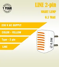 IMPERIAL TECHNOCART Small Line Type 2 Pin Night Lamp 0.5 Watt Plug  Play Bulb for Bedroom, Living Room, Zero Watt Light Direct Socket Night Lamp (Yellow- Pack of 6)-thumb3