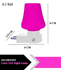 IMPERIAL TECHNOCART Small Umbrella Type 2 Pin Night Lamp 0.5 Watt Plug  Play Bulb for Bedroom, Living Room, Zero Watt Light Direct Socket Night Lamp (Pink- Pack of 6)-thumb2