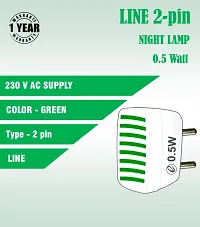 IMPERIAL TECHNOCART Small Line Type 2 Pin Night Lamp 0.5 Watt Plug  Play Bulb for Bedroom, Living Room, Zero Watt Light Direct Socket Night Lamp (Green- Pack of 4)-thumb3