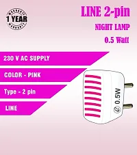 IMPERIAL TECHNOCART Small Line Type 2 Pin Night Lamp 0.5 Watt Plug  Play Bulb for Bedroom, Living Room, Zero Watt Light Direct Socket Night Lamp (Pink- Pack of 4)-thumb3