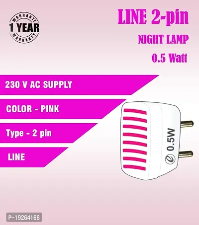 IMPERIAL TECHNOCART Small Line Type 2 Pin Night Lamp 0.5 Watt Plug  Play Bulb for Bedroom, Living Room, Zero Watt Light Direct Socket Night Lamp (Pink- Pack of 4)-thumb4