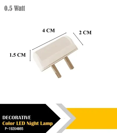 IMPERIAL TECHNOCART Small Mini Tube Type 2 Pin Night Lamp 0.5 Watt Plug  Play Bulb for Bedroom, Living Room, Zero Watt Light Direct Socket Night Lamp (Yellow- Pack of 2)-thumb3