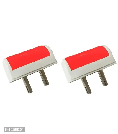 IMPERIAL TECHNOCART Small Mini Tube Type 2 Pin Night Lamp 0.5 Watt Plug  Play Bulb for Bedroom, Living Room, Zero Watt Light Direct Socket Night Lamp (Red- Pack of 2)