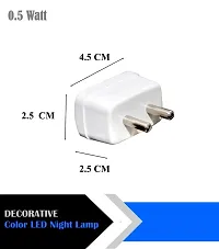 IMPERIAL TECHNOCART Small Square Type 2 Pin Night Lamp 0.5 Watt Plug  Play Bulb for Bedroom, Living Room, Zero Watt Light Direct Socket Night Lamp (Blue- Pack of 4)-thumb2