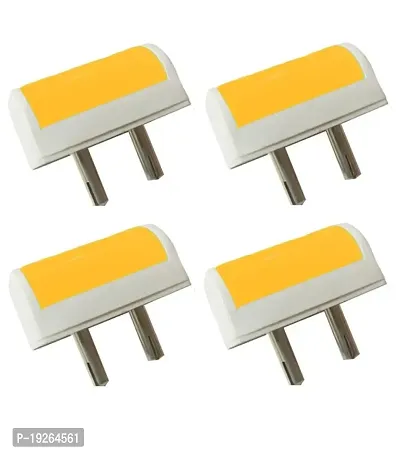 IMPERIAL TECHNOCART Small Mini Tube Type 2 Pin Night Lamp 0.5 Watt Plug  Play Bulb for Bedroom, Living Room, Zero Watt Light Direct Socket Night Lamp (Yellow- Pack of 4)