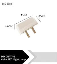 IMPERIAL TECHNOCART Small Mini Tube Type 2 Pin Night Lamp 0.5 Watt Plug  Play Bulb for Bedroom, Living Room, Zero Watt Light Direct Socket Night Lamp (White- Pack of 6)-thumb2