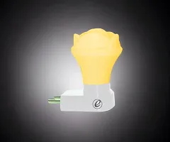 IMPERIAL TECHNOCART Small Rose Type 2 Pin Night Lamp 0.5 Watt Plug  Play Bulb for Bedroom, Living Room, Zero Watt Light Direct Socket Night Lamp (Yellow- Pack of 4)-thumb1