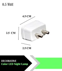 IMPERIAL TECHNOCART Small Line Type 2 Pin Night Lamp 0.5 Watt Plug  Play Bulb for Bedroom, Living Room, Zero Watt Light Direct Socket Night Lamp (Green- Pack of 4)-thumb2