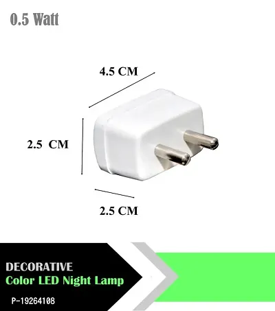 IMPERIAL TECHNOCART Small Line Type 2 Pin Night Lamp 0.5 Watt Plug  Play Bulb for Bedroom, Living Room, Zero Watt Light Direct Socket Night Lamp (Green- Pack of 4)-thumb3