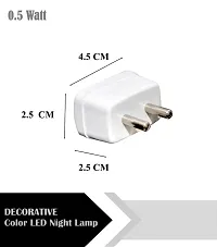 IMPERIAL TECHNOCART Small Square Type 2 Pin Night Lamp 0.5 Watt Plug  Play Bulb for Bedroom, Living Room, Zero Watt Light Direct Socket Night Lamp (White- Pack of 2)-thumb2