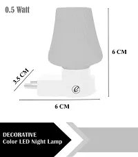 IMPERIAL TECHNOCART Small Umbrella Type 2 Pin Night Lamp 0.5 Watt Plug  Play Bulb for Bedroom, Living Room, Zero Watt Light Direct Socket Night Lamp (White- Pack of 2)-thumb2