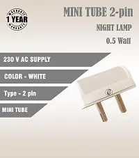 IMPERIAL TECHNOCART Small Mini Tube Type 2 Pin Night Lamp 0.5 Watt Plug  Play Bulb for Bedroom, Living Room, Zero Watt Light Direct Socket Night Lamp (White- Pack of 6)-thumb3